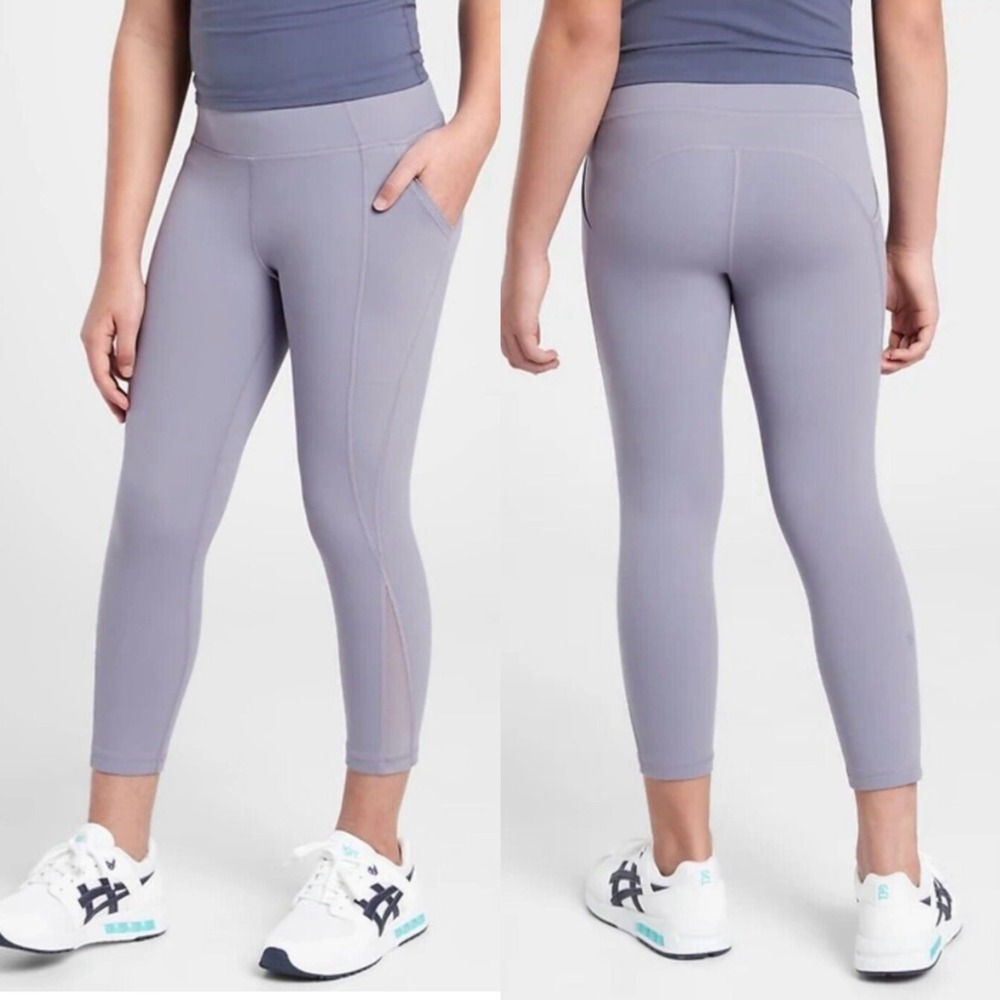 Athleta Girl Stash Your Treasures Mesh Capri Leggings Sz L 12